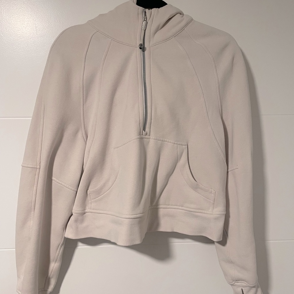 Lululemon Scuba Oversized Half Zip XS/S White Opal
